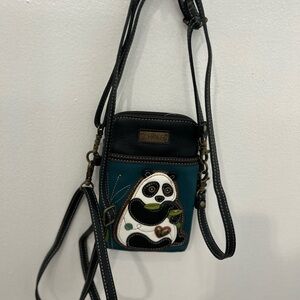 Chala Panda Crossbody Bag - Teal and Black